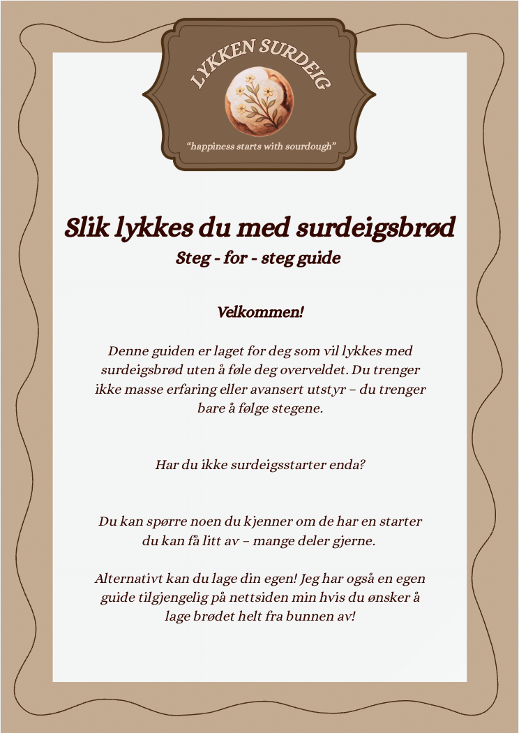 Mestre surdeigsbrød hjemme, step-by-step guide! (Digitalt produkt)