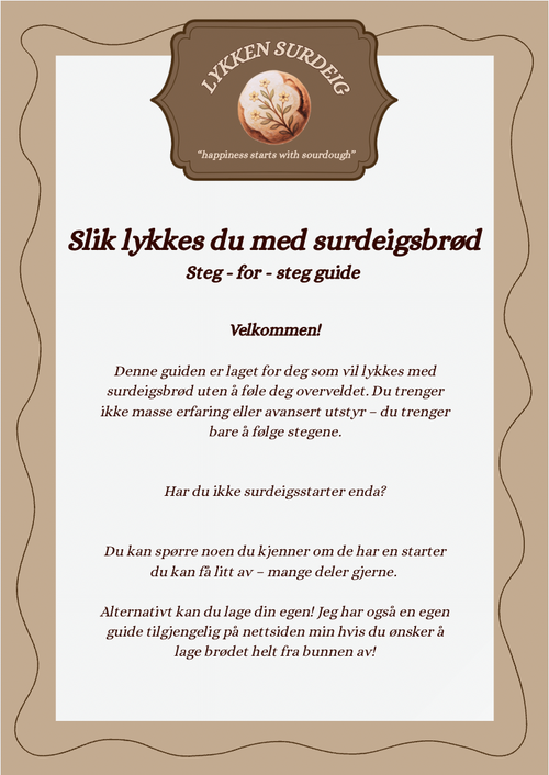 Slik lykkes du med surdeigsbrød hjemme! (Digitalt produkt)