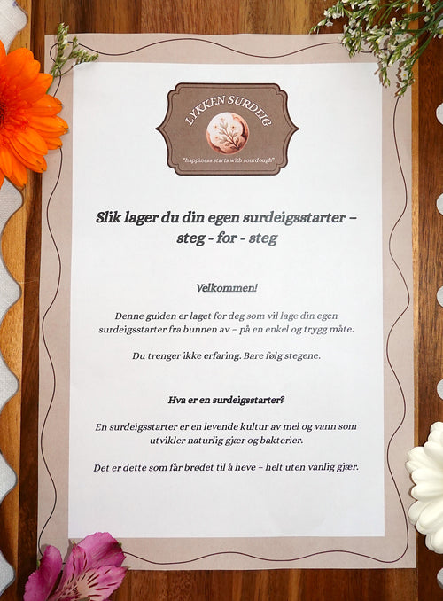 Lag din egen surdeigsstarter, step-by-step guide! (Digitalt produkt)